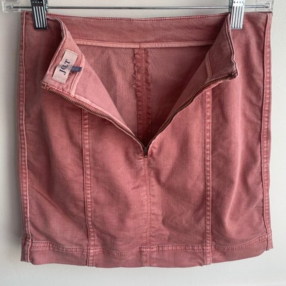 Jolt Pink Washed Seamed Mini Skirt - Picture 5 of 6